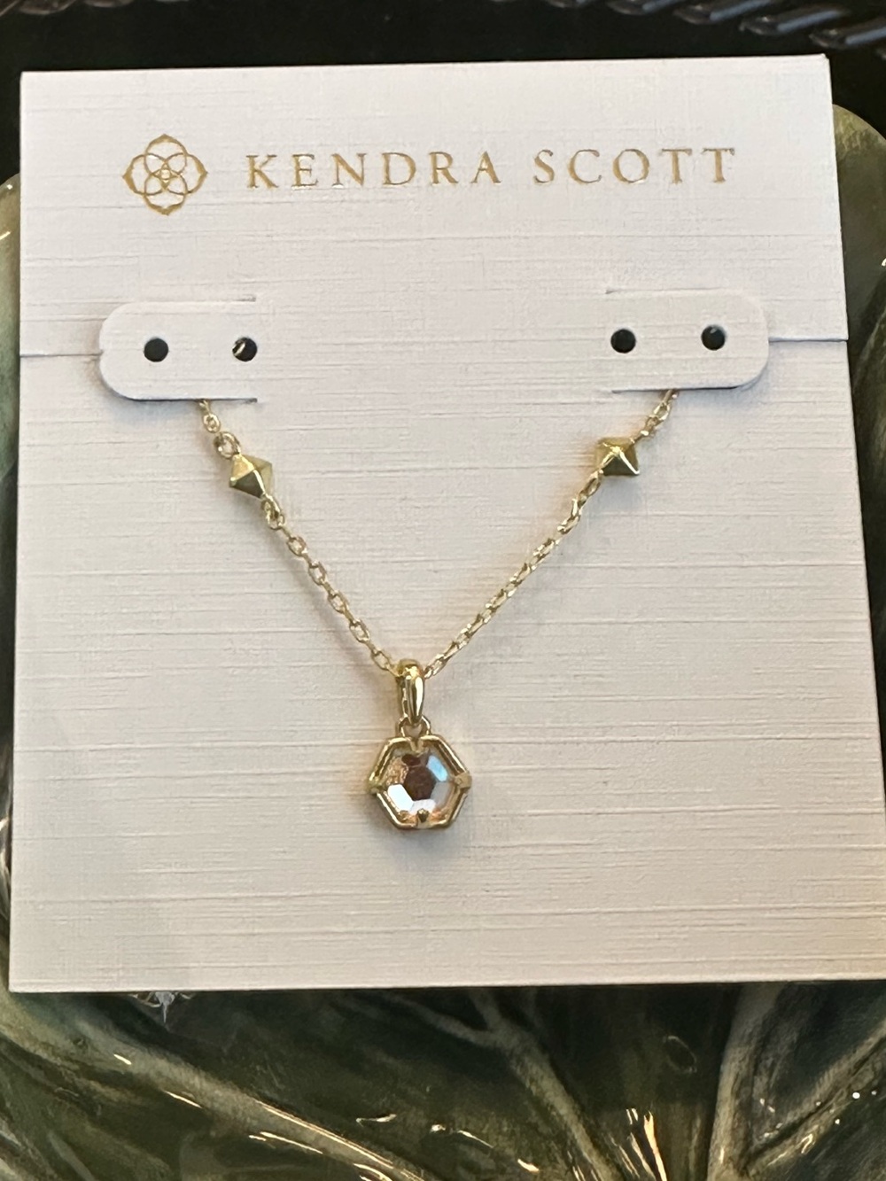 Kendra Scott  Gold Dichroic Glass Necklace